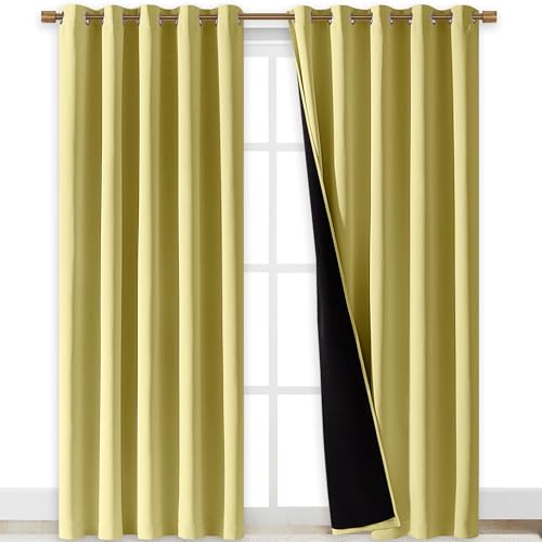Paler Yellow Full Shade Curtain Panels (Paler Yellow / 70"W x 84"L (Pack of 2))