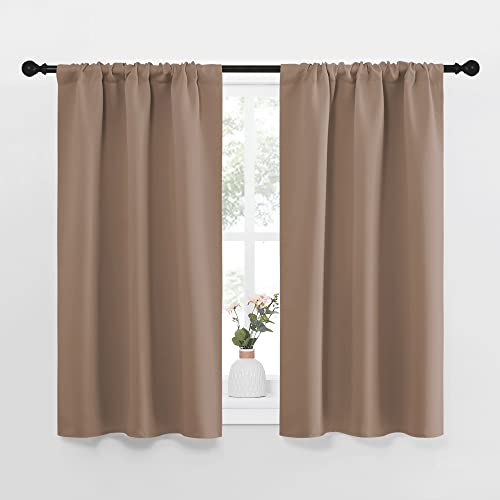 Kitchen Window Blackout Curtains (Cappuccino / 34"W x 45"L (Pack of 2))