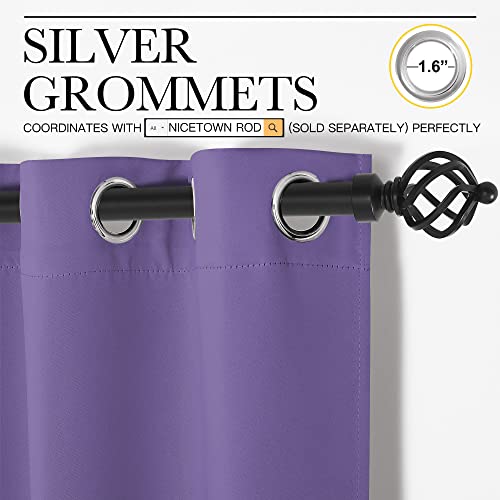 Bedroom Curtains Blackout Drapery Panels (Lilac Purple / 42"W x 54"L (Pack of 2))