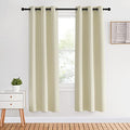 Room Darkening Curtains Panels for Bedroom (Beige / 34"W x 70"L (Pack of 2))