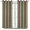 Short Curtains for Small Window 45 Inch Long (Cocoa / 52"W x 45"L (Pack of 2))