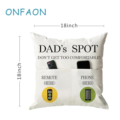 Father's Day Throw Pillow Case (Dad 2-pocket)