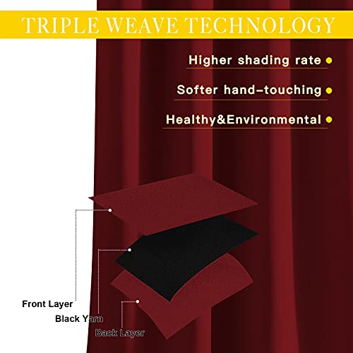 Glass Door Curtains for Window (Burgundy Red / 80"W x 84"L (Pack of 1))