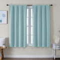 Ava Aqua Short Blackout Curtains for Bedroom 54 Inches Long 2 Panels Set (Aqua / 40"W x 54"L (Pack of 2))