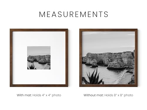 8x8 Square Walnut Frames (Set of 09 / Walnut Oak / 8x8 in)