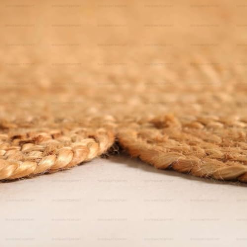 Scalloped Natural Jute Area Rug (Natural / 2' x 18' (Runner))