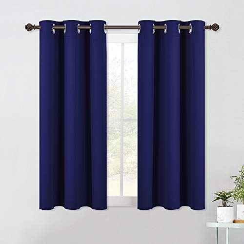 Royal Blue Blackout Curtain Panels for Bedroom (Royal Blue / 42"W x 40"L (Pack of 2))
