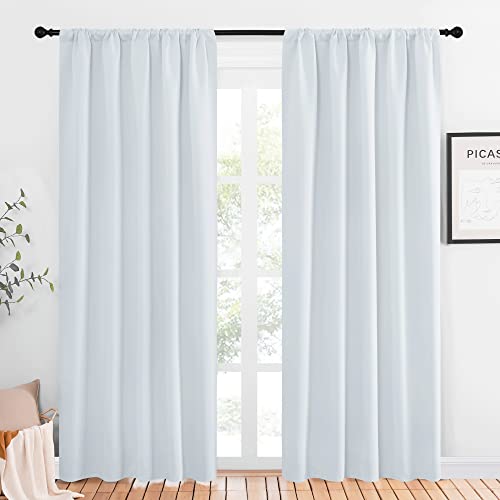 Greyish White Bedroom Curtain Panels (Greyish White / 52"W x 84"L (Pack of 2))