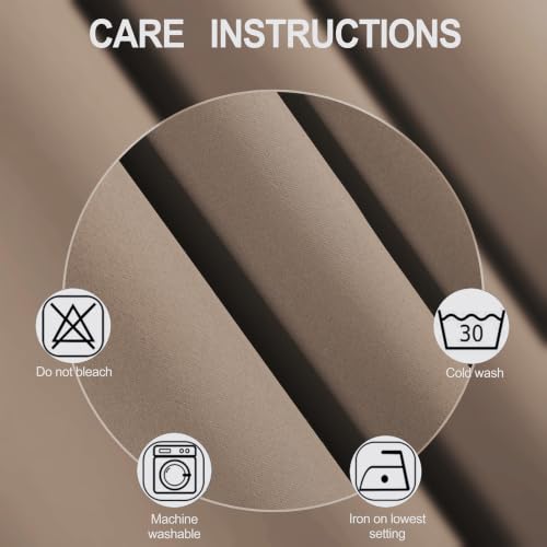 Cappuccino Blackout Curtains 34 x 84 Inch Length (Cappuccino / 34"W x 84"L (Pack of 2))