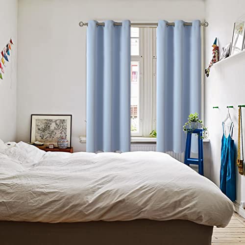 Blackout Curtains for Living Room (Spa Blue / 42"W x 72"L (Pack of 2))