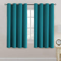 Blackout Curtains Drapes 63 Inch Length for Bedroom (52"W x 63"L (Pack of 1) / Turquoise Blue)