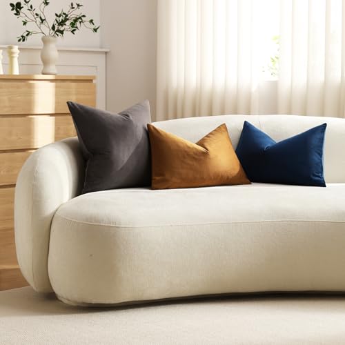 Throw Pillow Covers 22x22 Dark (Dark Grey / 22" x 22" (Pack of 2))