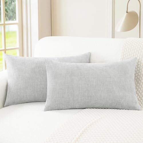 Decorative Throw Pillow Covers 20 X 12 Inches Moonbeam Gray (20" x 12" (Pack of 2) / Moonbeam Gray)
