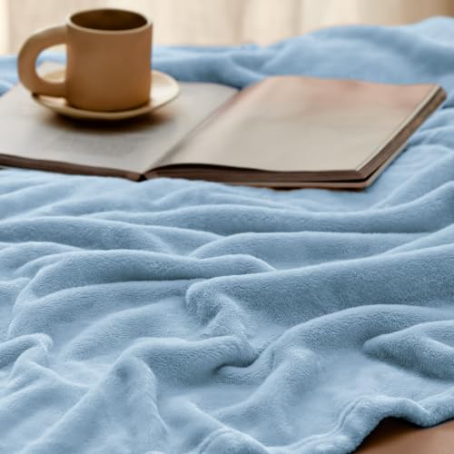 Fleece Throw Blanket for Couch Light Blue (Light Blue / Throw XL (50" X 70"))