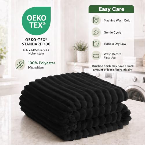 Black Queen Size Blanket for Bed (Black / Queen (90" x 90"))