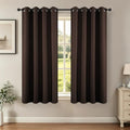 Blackout Curtains 72 inches Long 2 Panels Set (Chocolate / 42"W x 72"L (Pack of 2))