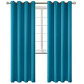 Peacock Blue Blackout Curtains for Living Room 84 Inch (Peacock Blue / 52"W x 84"L (Pack of 2))