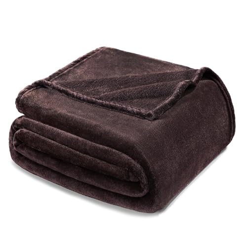 Soft Fleece Throw Blanket for Couch (Coffee / Throw (50" x 60"))