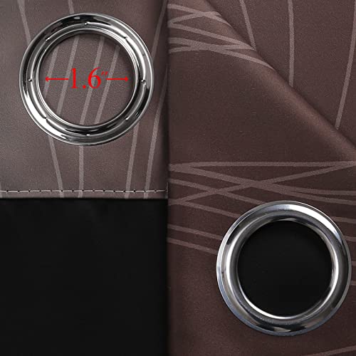 Brown and Teal Ombre Blackout Curtains for Bedroom 72 Inch (Teal and Brown / 42"W x 72"L (Pack of 2))