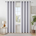 Greyish White Blackout Bedroom Curtains Drapes 84 Inch Long 52"x84" (Greyish White / 52"W x 84"L (Pack of 2))