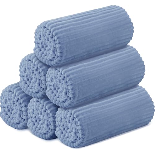6 Pcs Flannel Blankets Bulk (Royal Blue)