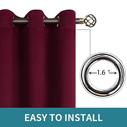Blackout Curtains (Burgundy / 52"W x 120"L (Pack of 2))