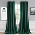 Christmas Hunter Green Back Tab Blackout Curtains 52"x96" 2 Panels (Hunter Green / 52"W x 96"L (Pack of 2))