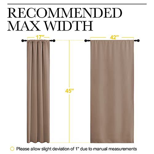 Kitchen Window Blackout Curtains (Cappuccino / 42"W x 45"L (Pack of 2))