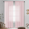 Blush Pink Sheer Curtains 90 Inches Long 2 Panels (Blush / 42"W x 90"L (Pack of 2))