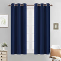Blackout Curtains 38x54 inch Navy Blue Thermal Drapes (Navy Blue / 38"W x 54"L (Pack of 2))