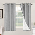 100% Blackout Linen Curtains 63" L 2 Panels Dove Gray (Dove Gray / 42"W x 63"L (Pack of 2))