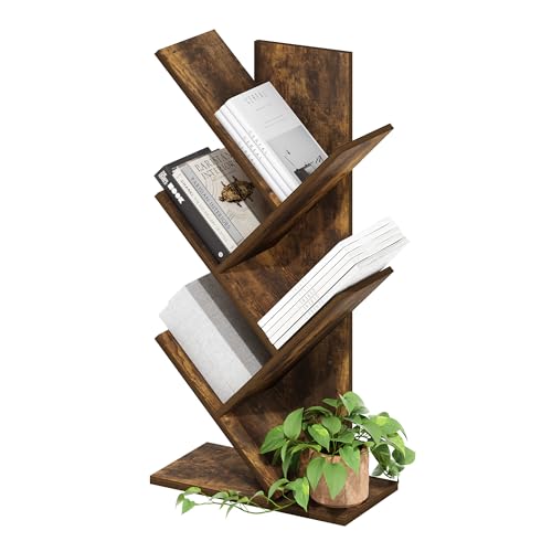 Tree Book Shelf (Amber Pine / 5-Tier Tree Bookcase)