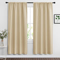 Curtains for Bedroom Living Room Nursery Office 72 inches Long (Biscotti Beige / 42"W x 72"L (Pack of 2))