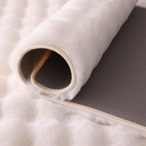 White Rabbit Plush Rug 6'x9' (White / 6' x 9' (Rectangular))