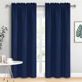 Blackout Curtains for Bedroom 38 x 84 Inch Long Navy Blue 2 Panels (Navy Blue / 38"W x 84"L (Pack of 2))