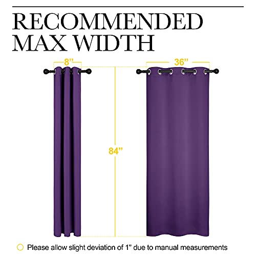 Triple Weave Blackout Curtains (Royal Purple / 42"W x 84"L (Pack of 2))