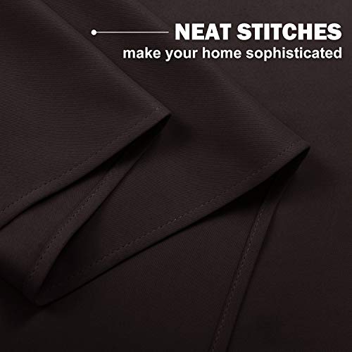Kitchen Blackout Window Treatments Curtains (Toffee Brown / 42"W x 36"L (Pack of 2))
