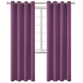 Eggplant Purple Blackout Curtains for Living Room 84 Inch (Eggplant Purple / 52"W x 84"L (Pack of 2))