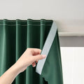 Blackout Curtains for Bedroom Stick On Curtains Window Shades Pull Down Blackout Window Cover No Drillng Self Adhesive Curtains No Rod Small Curtain (35"W x 71"L (Pack of 1) / Dark Green)