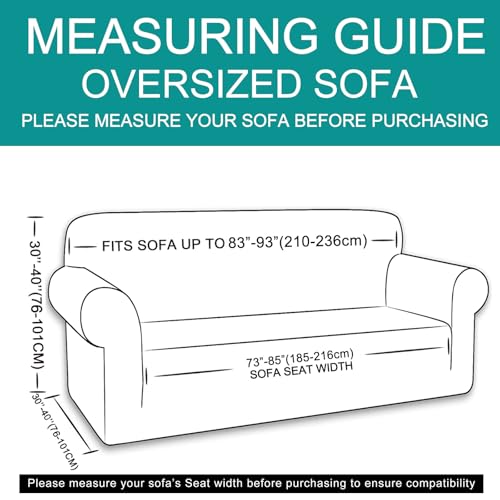Oversized Stretch Couch Cover Slipcover (Loden Frost / Xl Sofa)
