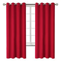 Red Blackout Curtains for Bedroom 72 Inch Long (Red / 52"W x 72"L (Pack of 2))