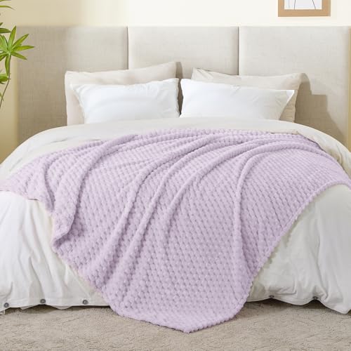 Lavender Throw Blanket for Couch (Lavender Fog / Throw(50"x60"))