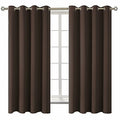 Brown Blackout Curtains for Bedroom 63 Inch Long (Brown / 52"W x 63"L (Pack of 2))