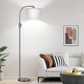 Upgraded Modern Arc Dimmable Tall Standing Floor Lamp with Gray Shade (Gray-Gray Shade)