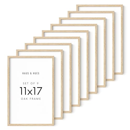 Beige Oak Wood 12x16 Picture Frame (Set of 09 / Beige Oak / 11x17 in)