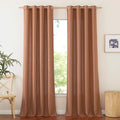 Caramel Linen Curtains for Kitchen (Caramel / 55"W x 94"L (Pack of 2))