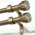 2 Pack Antique Bronze Curtain Rods for Windows 72 to 144 Inches Adjustable Heavy Duty 1" Diameter Window Curtain Rod with Solid Metal Finials for Outdoor Farmhouse Bedroom Kitchen Living Room (Antique Bronze / 16"-150"|2 Pack)
