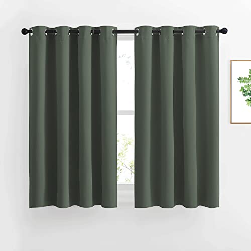 Bedroom Blackout Curtains & Drapes (Dark Mallard / 52"W x 54"L (Pack of 2))