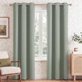 Sage Green Room Darkening Curtains 90 Inches Long 2 Panels (Greyish Green / 40"W x 90"L (Pack of 2))