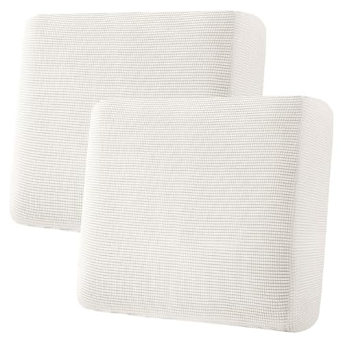 Super Stretch Individual Seat Cushion Covers (Porcelain White / 2 Cushion Sofa)
